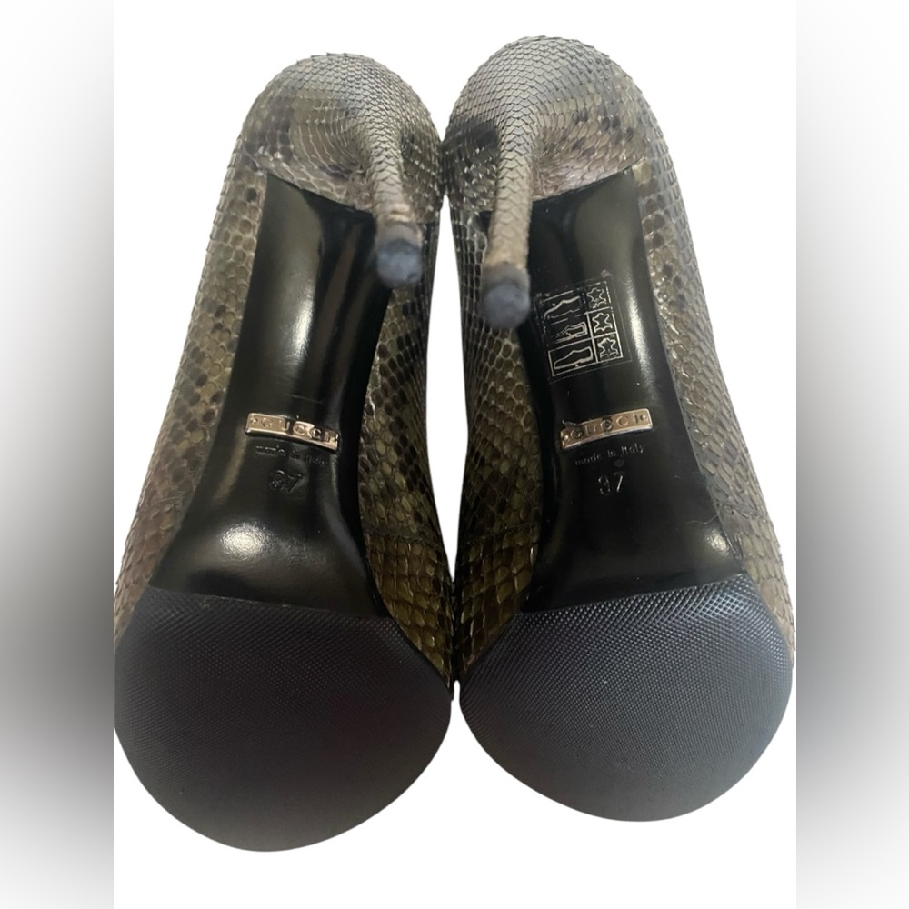 Gucci Kim Moss python leather ankle booties Sz. 37 - Picture 15 of 15